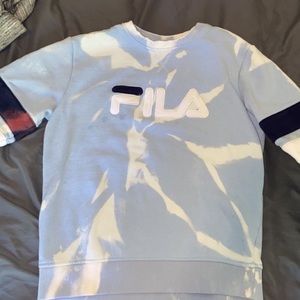 Bleach tye dye crew neck sweater.